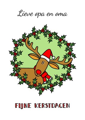 YH Tekent | Kerstkaart | Opa en Oma