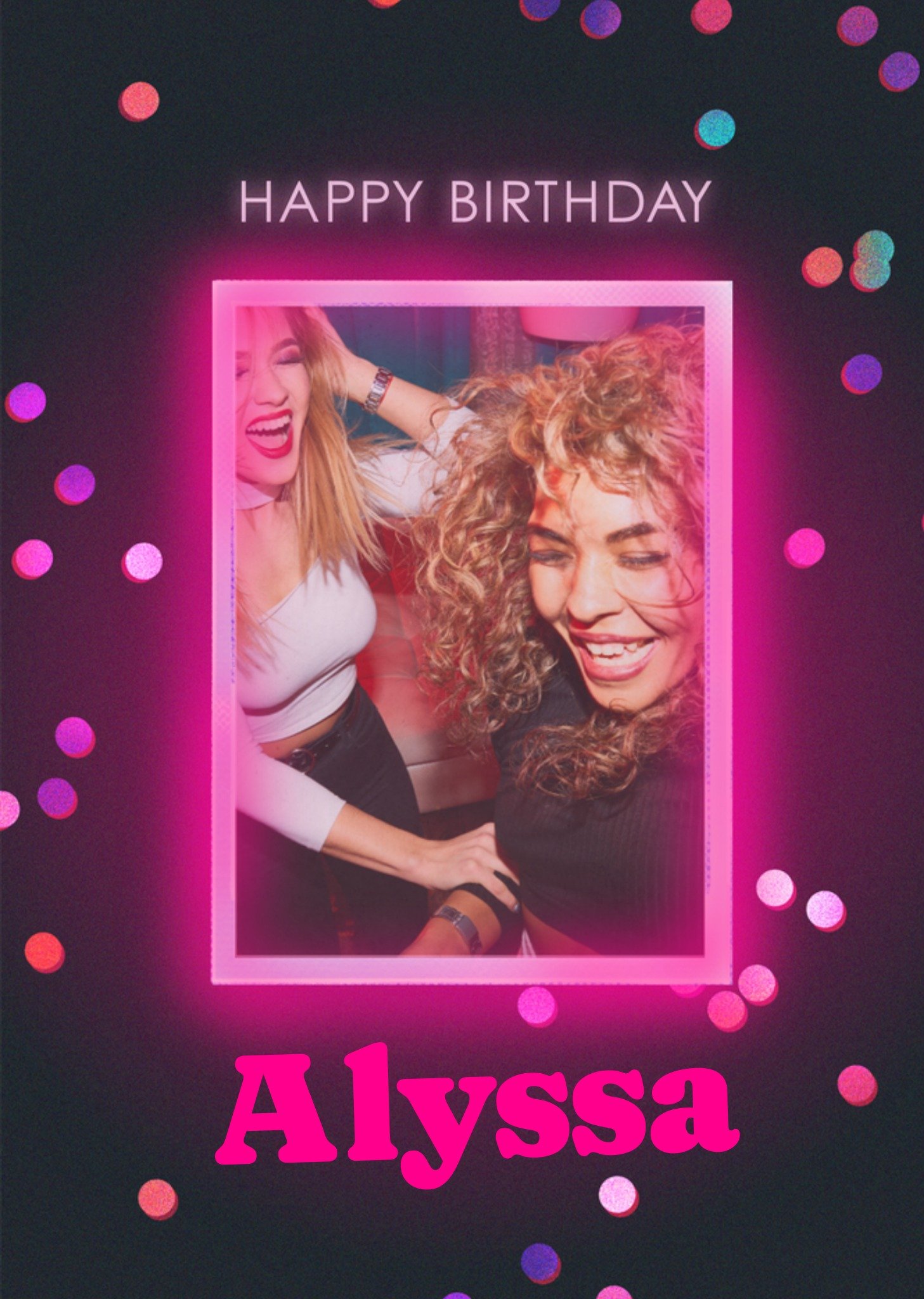 Verjaardagskaart 3D typografie Met naam Kaart Greetz