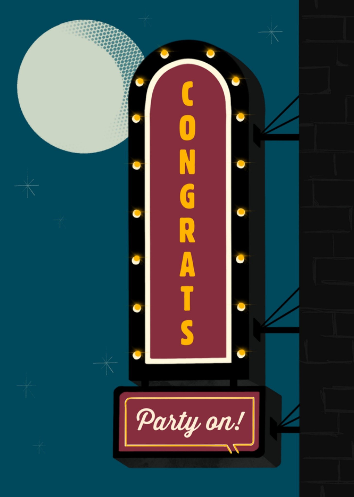 Verjaardagskaart party on! Greetz