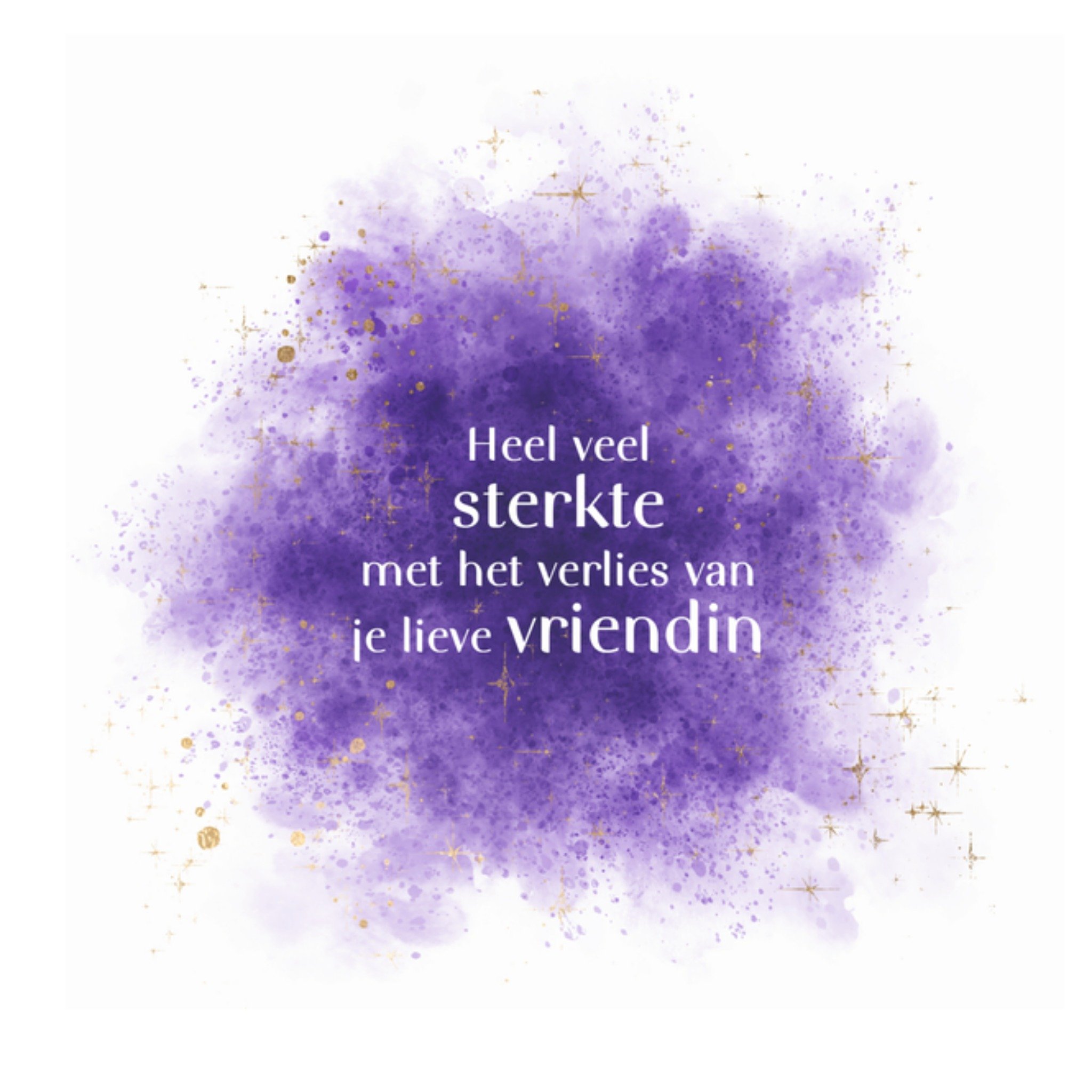 Greetz Condoleancekaart aquarel Vierkant