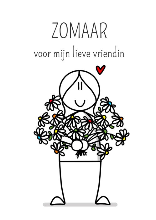 YH Tekent | Zomaar kaart | bloemen