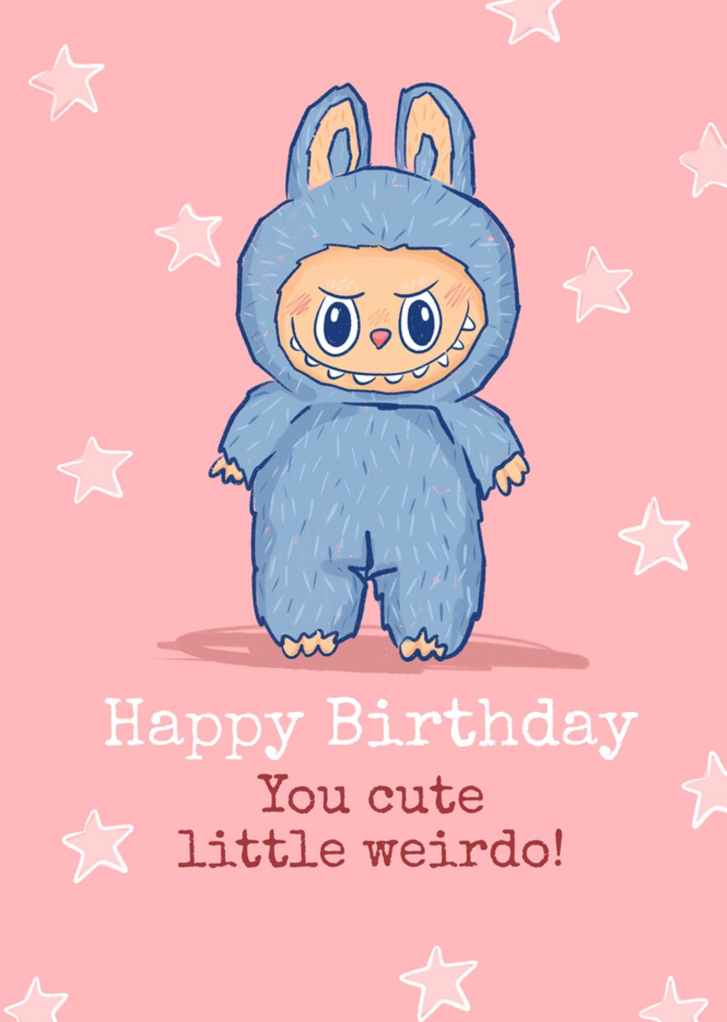 The London Studio Verjaardagskaart You cute little weirdo Kaart Greetz
