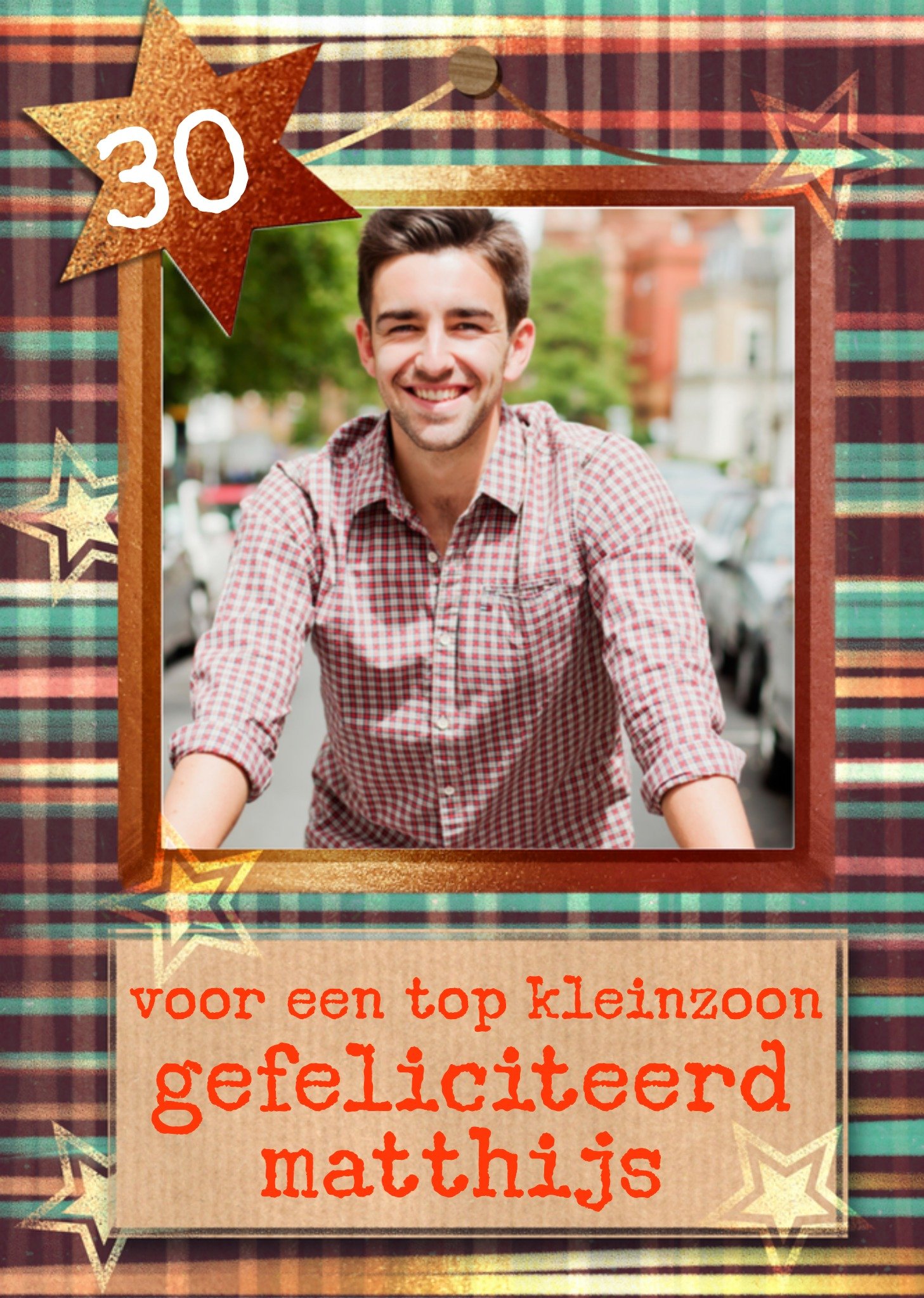 Greetz Verjaardagskaart top kleinzoon met foto Standard Card