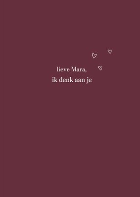 Zusss | Denken aan kaart | Ik denk aan je