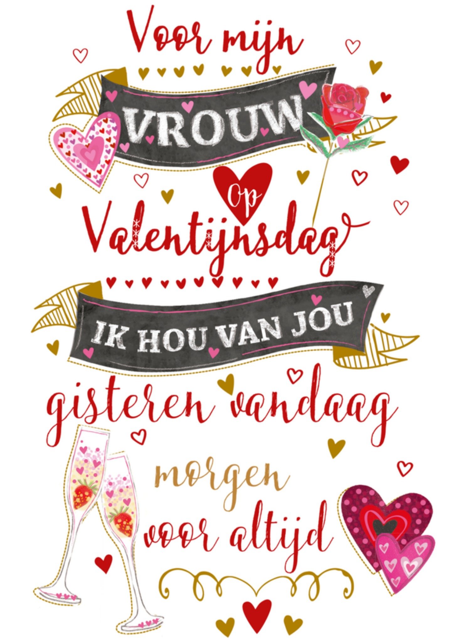 Valentijnskaart vrouw Kaart Ling Design