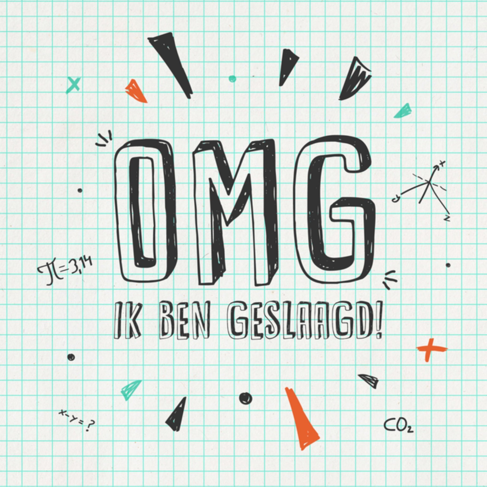 Greetz Examen Uitnodiging OMG Vierkant