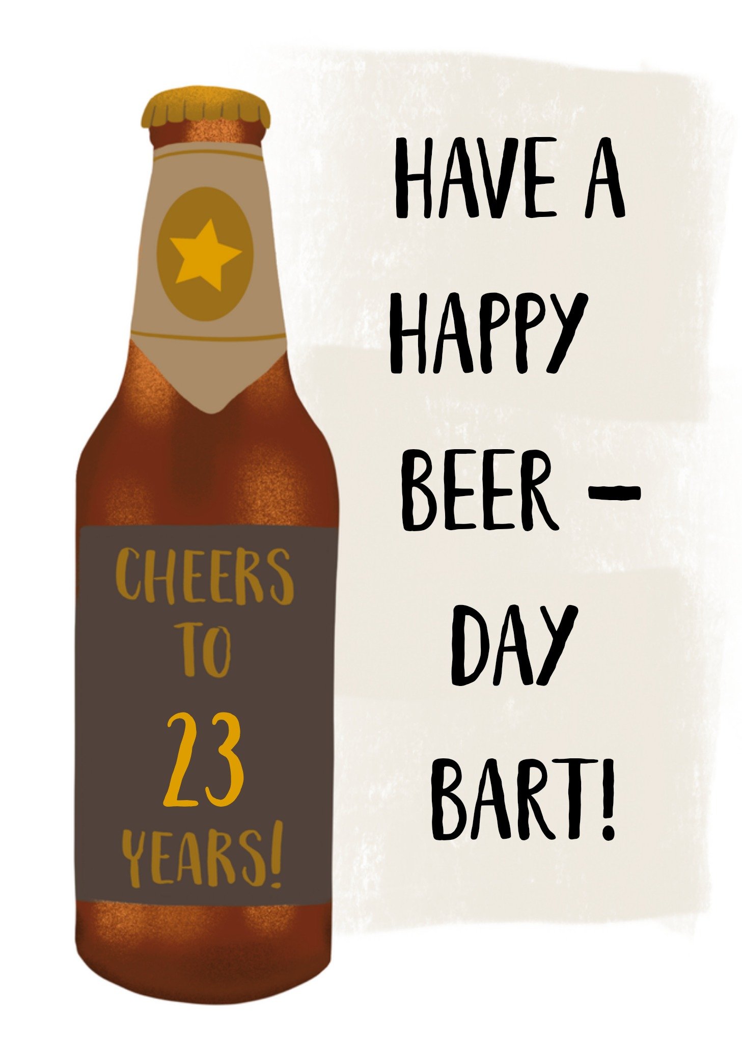 Verjaardagskaart met naam en leeftijd Kaart Tsjip