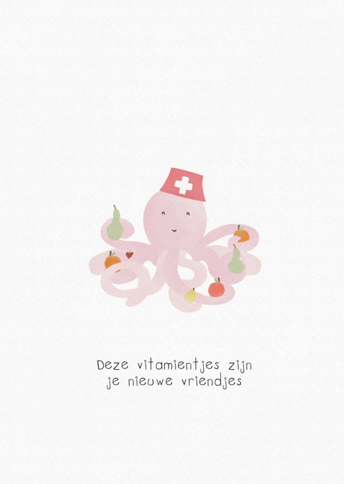 Greetz | Beterschapskaart | octopus | vitamientjes