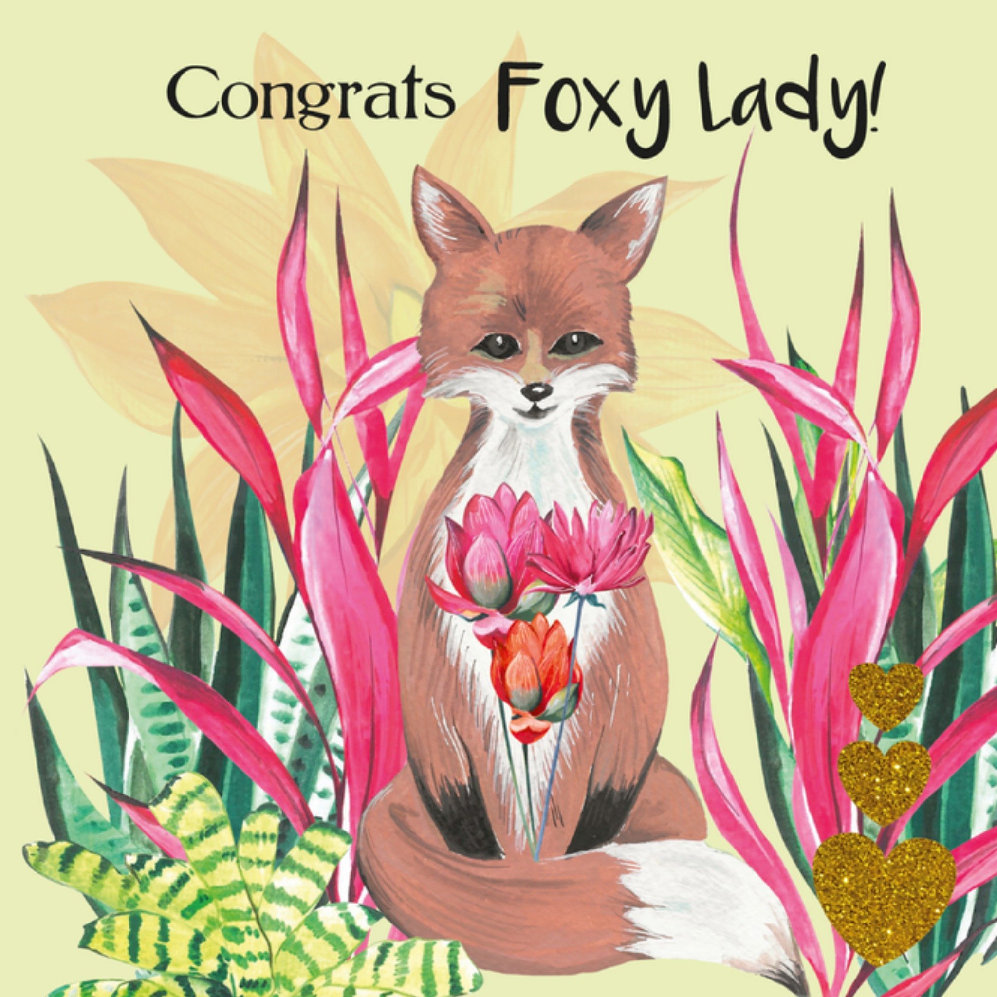 Verjaardagskaart Foxy lady! Paperclip