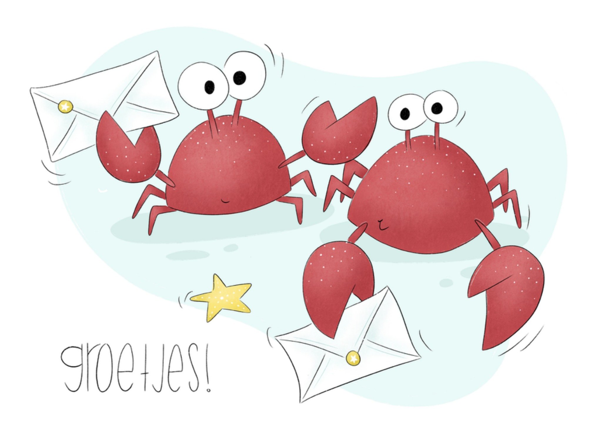 Zomaarkaart Groetjes! Kaart Studio Fred Illustraties