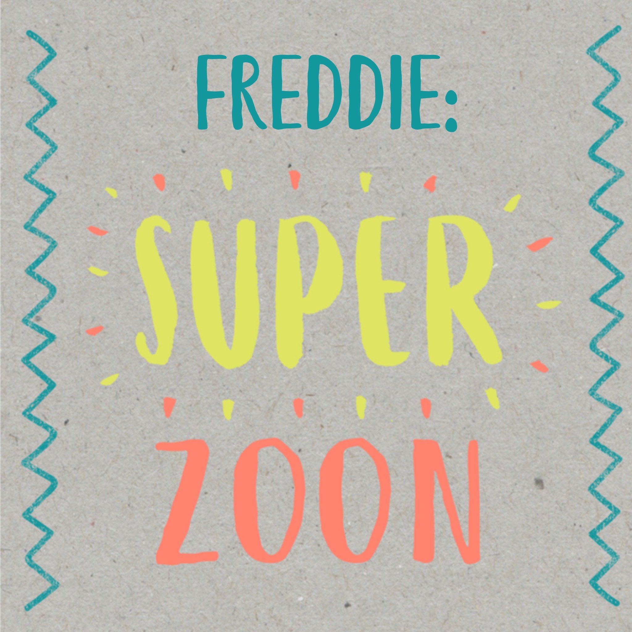 Greetz Verjaardagskaart aanpasbare naam Vierkant