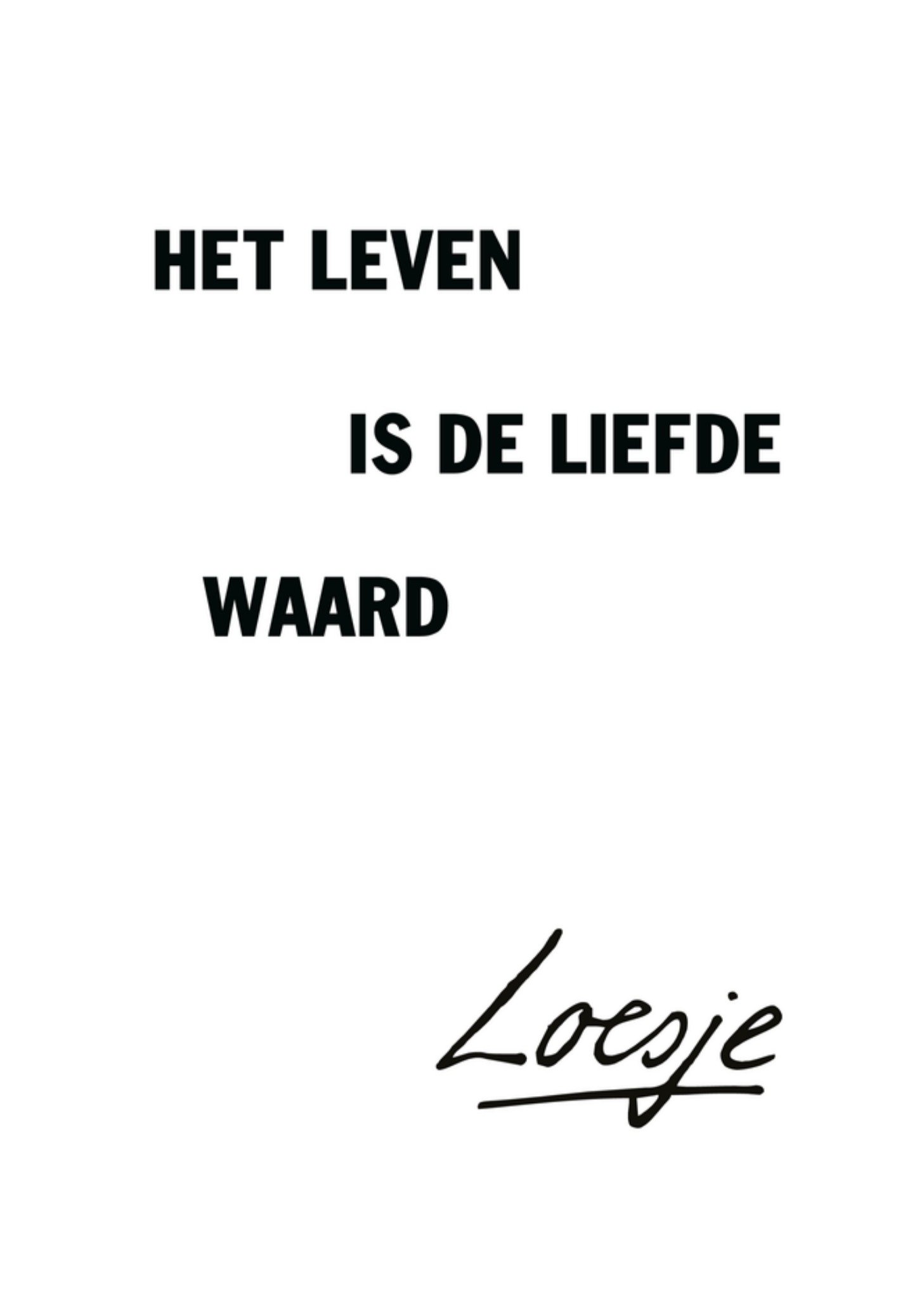 Condoleancekaart Typografie Kaart Loesje