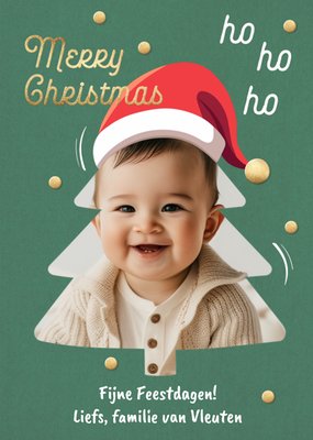 Boomvorm Foto Upload Kerstmis Kaart