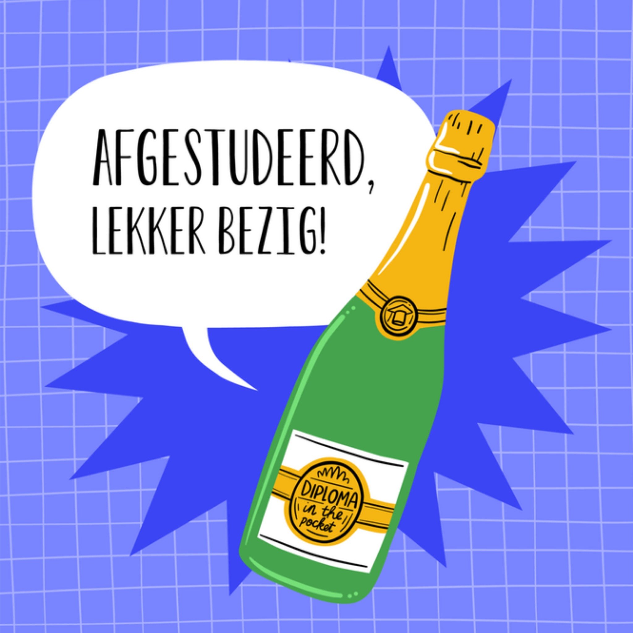 Greetz Geslaagd kaart Afgestudeerd Vierkant