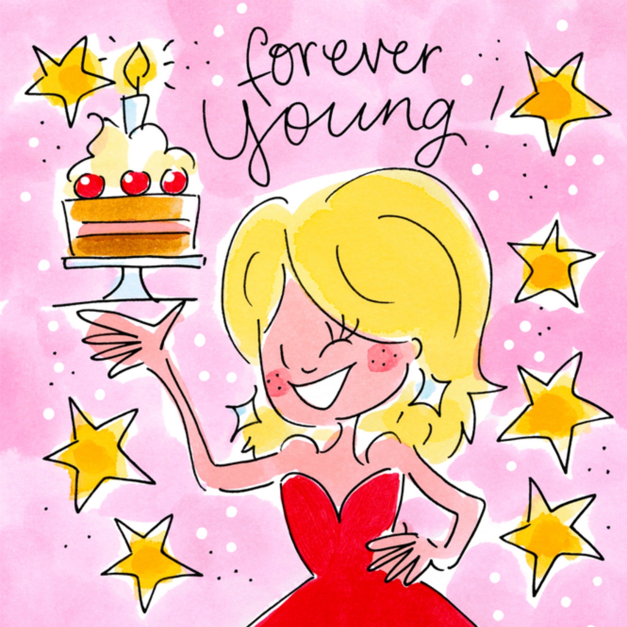 Verjaardag Sterren Vierkante Kaart Blond Amsterdam