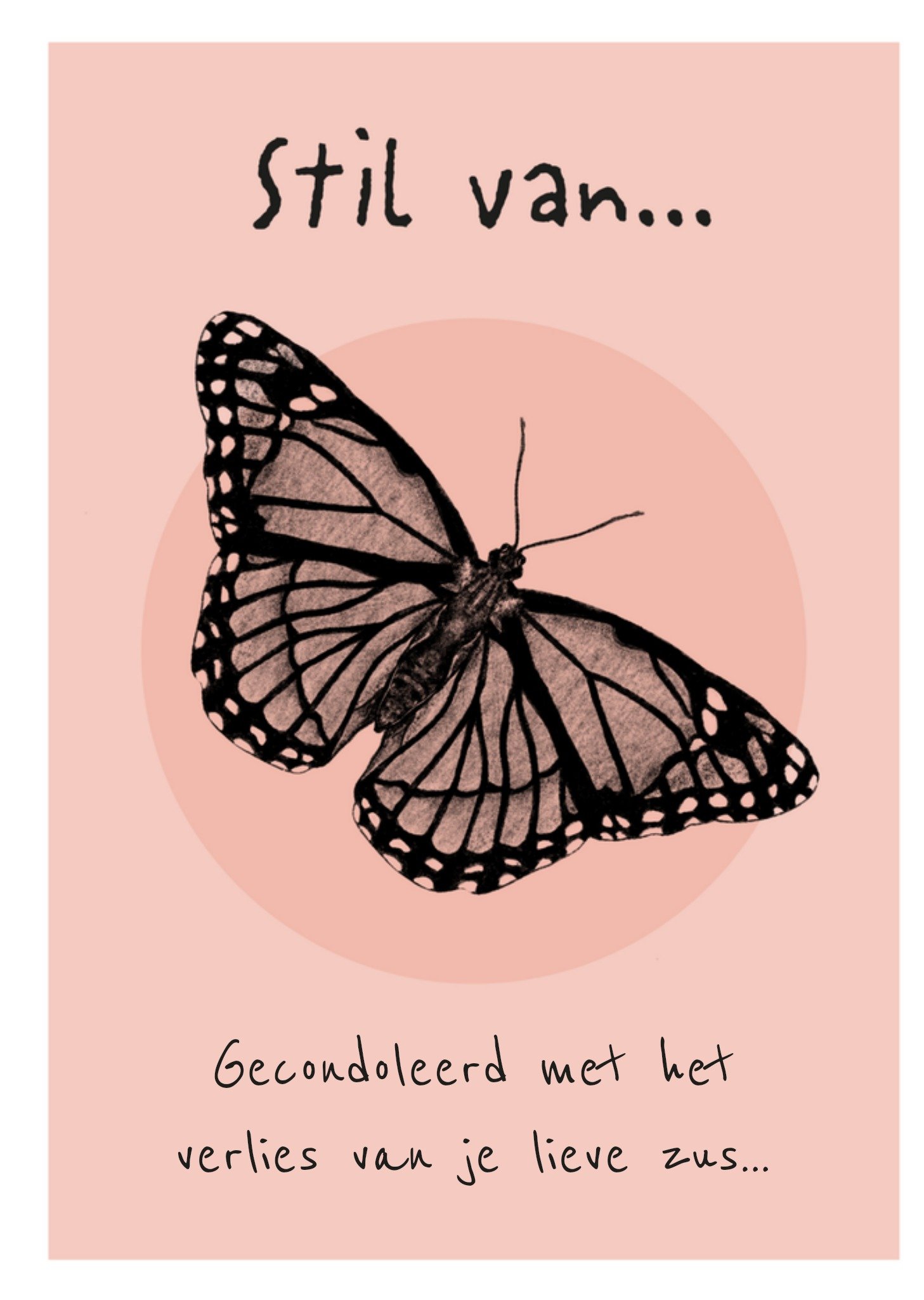 Greetz Condoleancekaart lieve zus Standard Card
