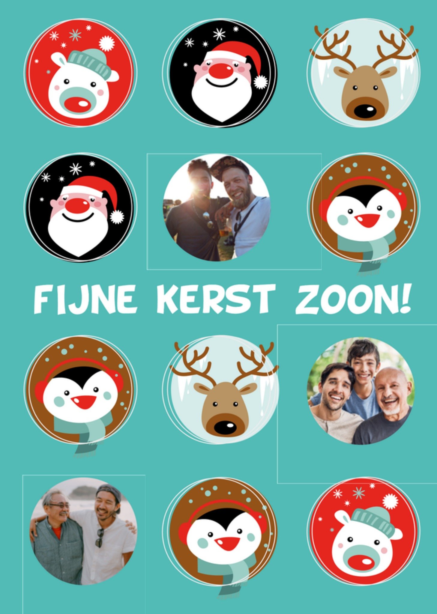 Paperclip Kerstkaart Rondjes Standard Card
