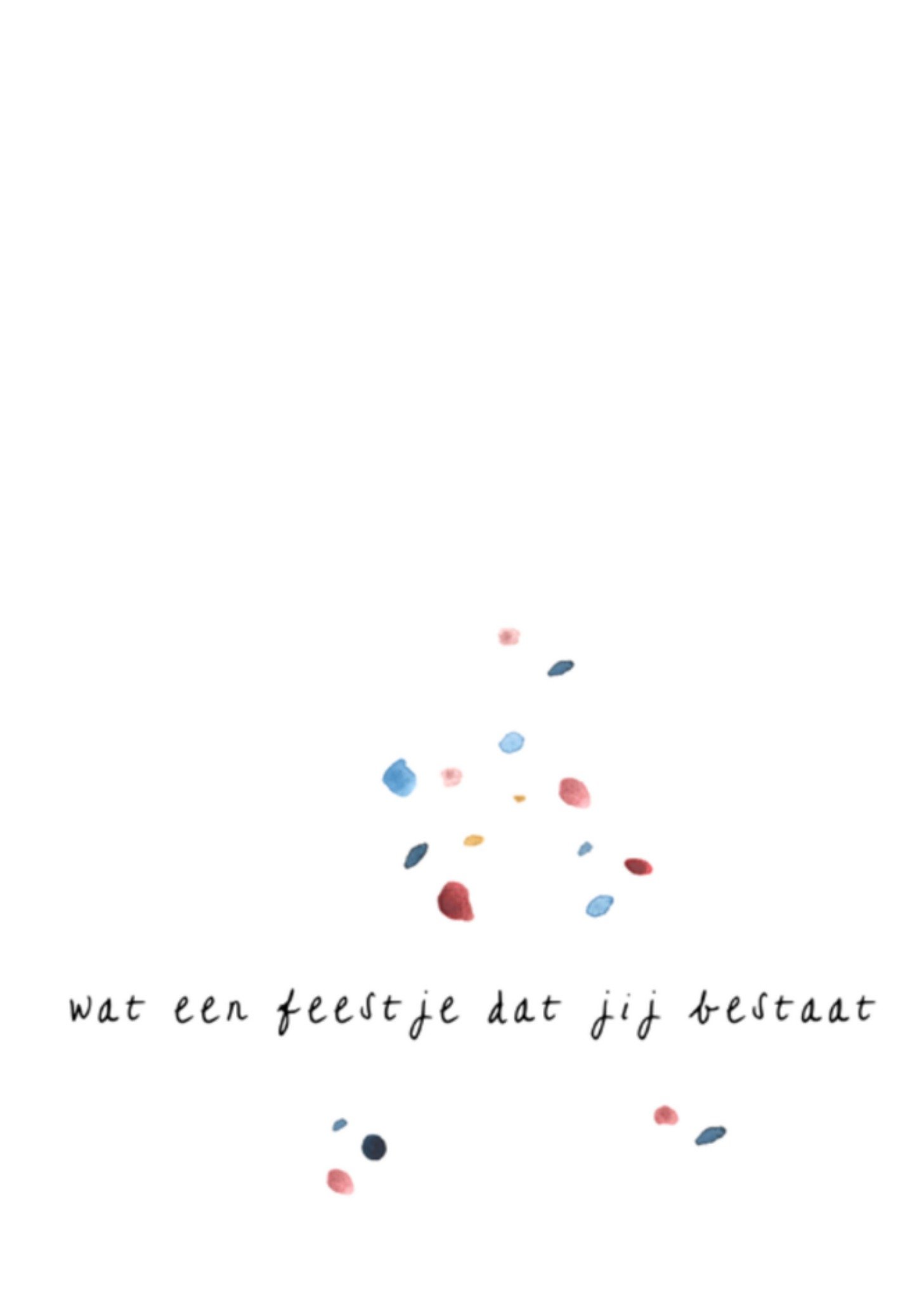 Verjaardagskaart confetti feestje Kaart MILA