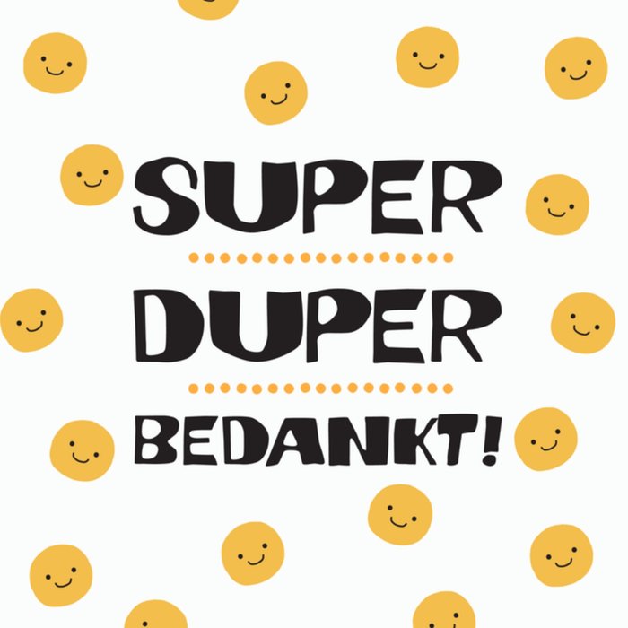 Greetz | Bedankkaart | super duper bedankt