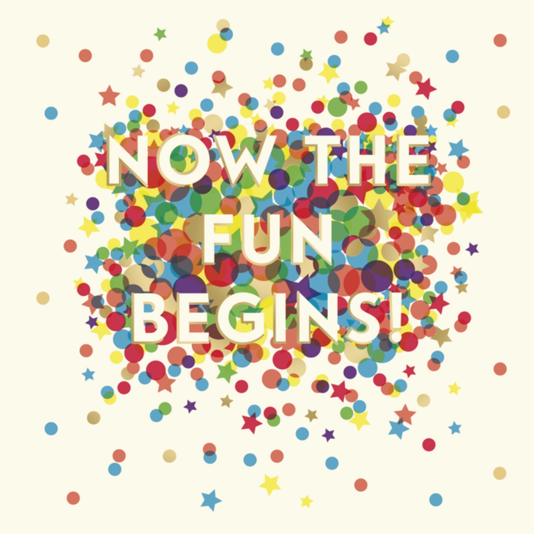 Pensioenkaart confetti Vierkante Kaart UK Greetings