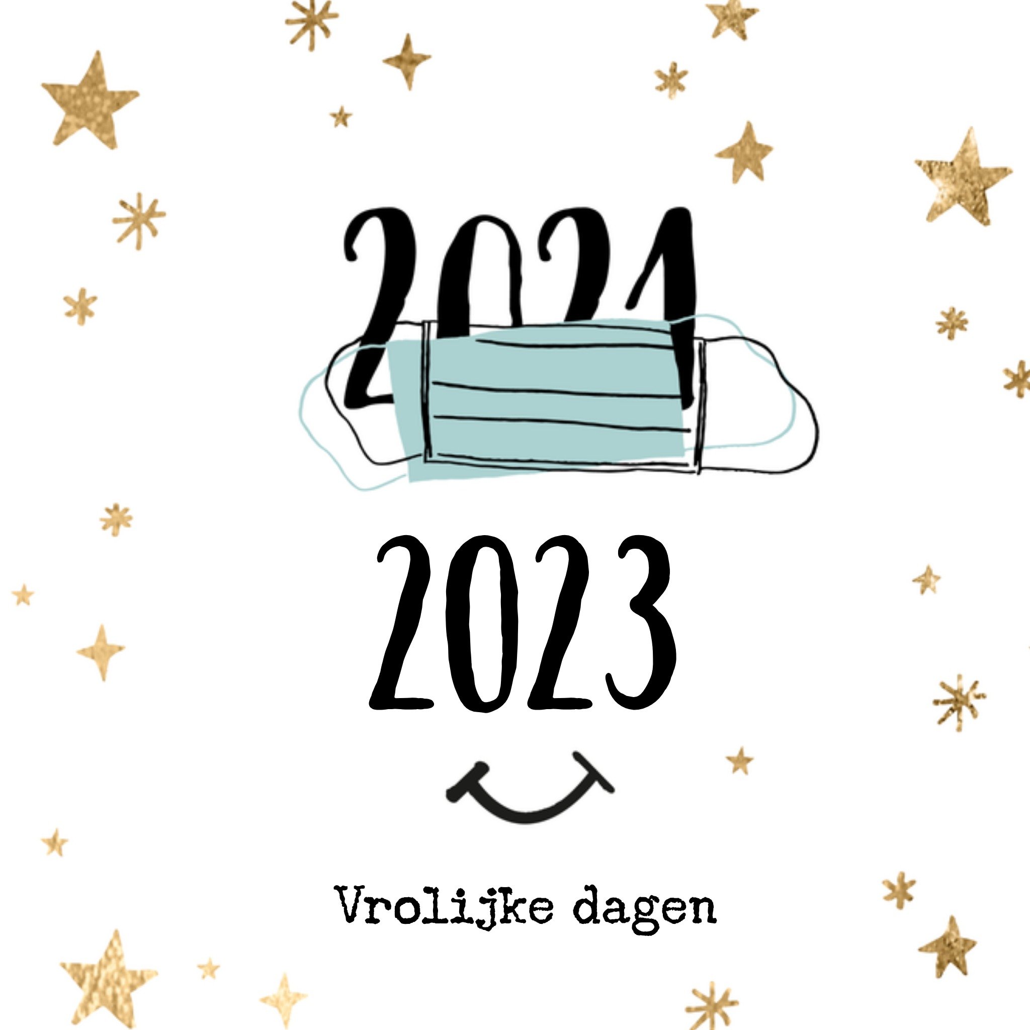 Greetz Kerst Neutraal Corona Masker Vierkant