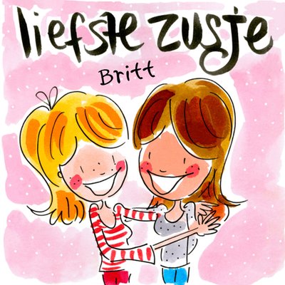 Liefste Zusje Geïllustreerde Meisjes Kaart
