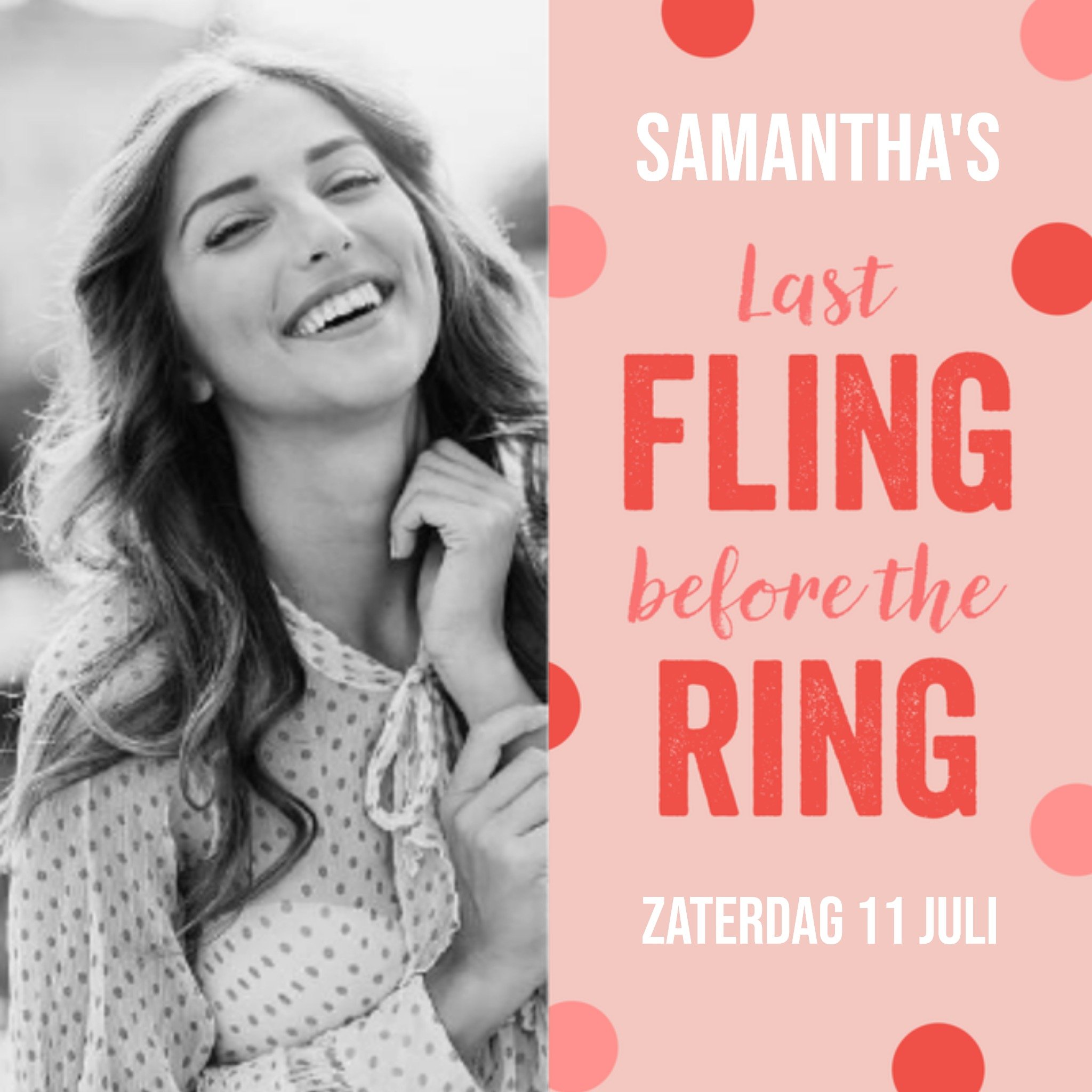 Greetz Vrijgezellenfeest fotokaart Vierkant