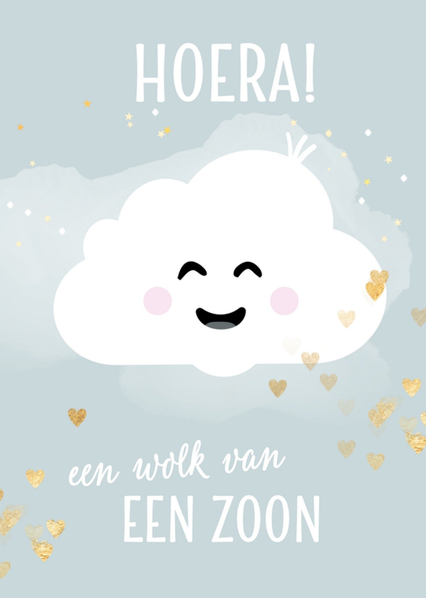 Geboortekaart Wolk Kaart Luckz