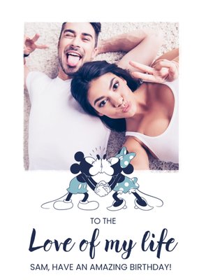 Disney Mickey En Minnie Liefde Van Mijn Leven Foto Upload Verjaardag Kaart