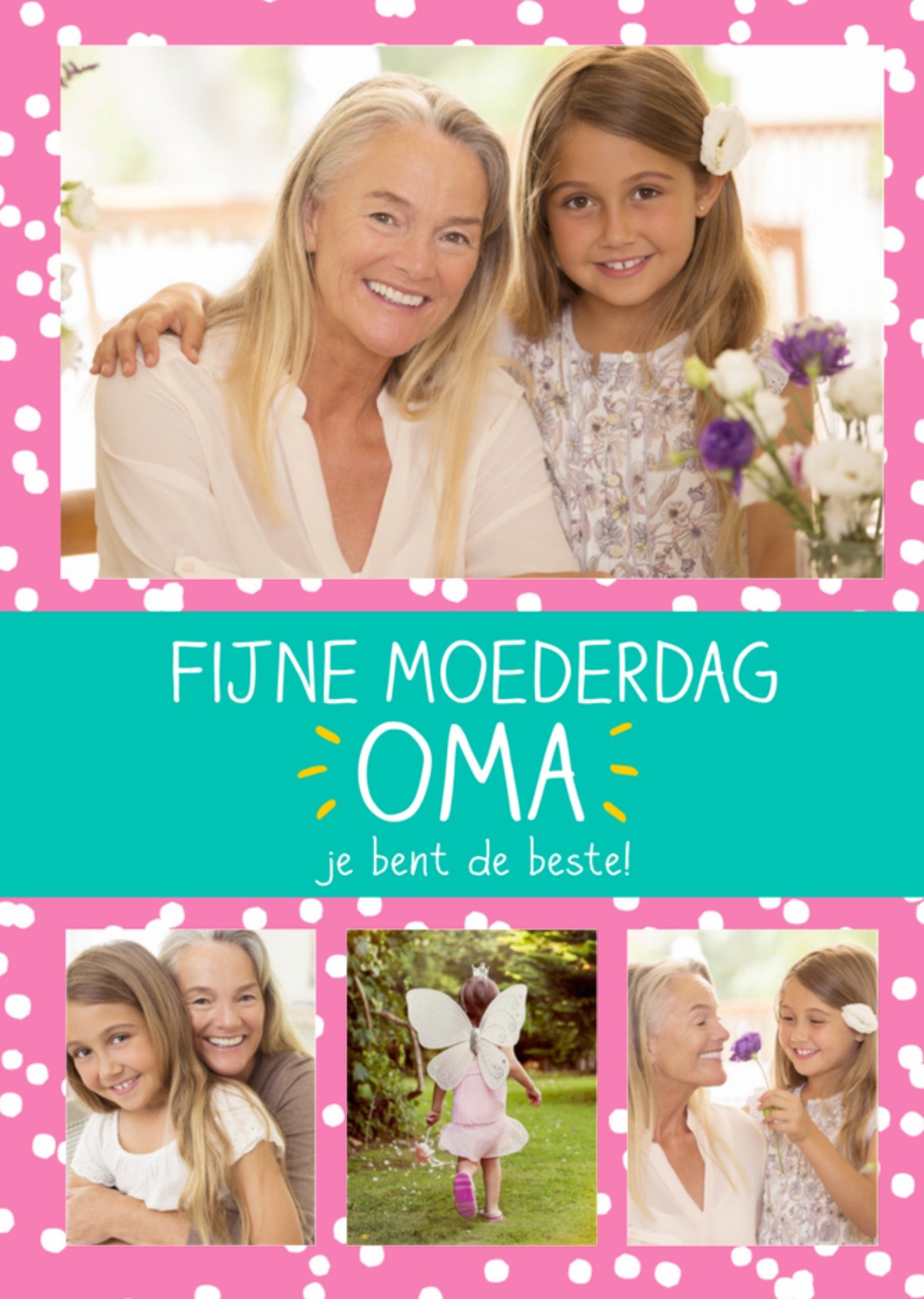 Moederdagkaart fotokaart oma Kaart Happy Jackson