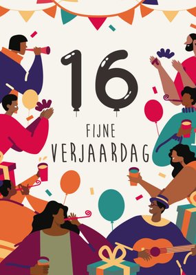 Anoela Cards | Verjaardagskaart | 16 jaar