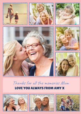 Bedankt Voor Alle Herinneringen Collage Foto Upload Mam Kaart