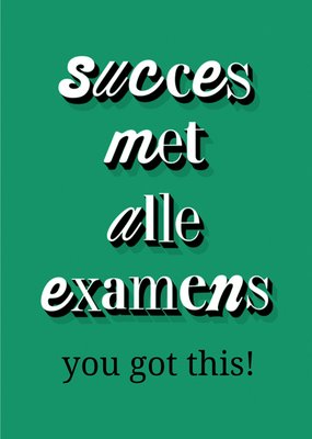 Greetz | Succeskaart | Examen | You got this!