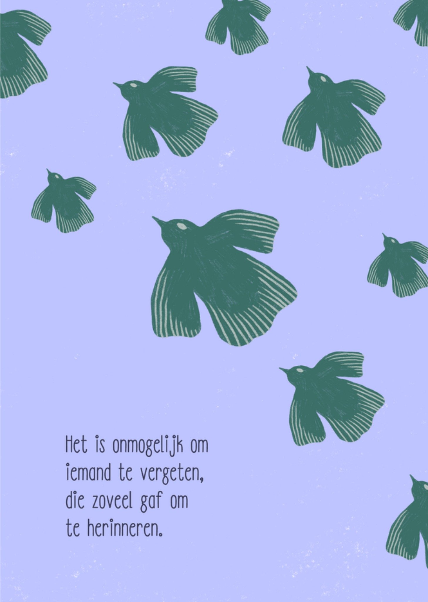 Greetz Condoleance Vogels Standard Card