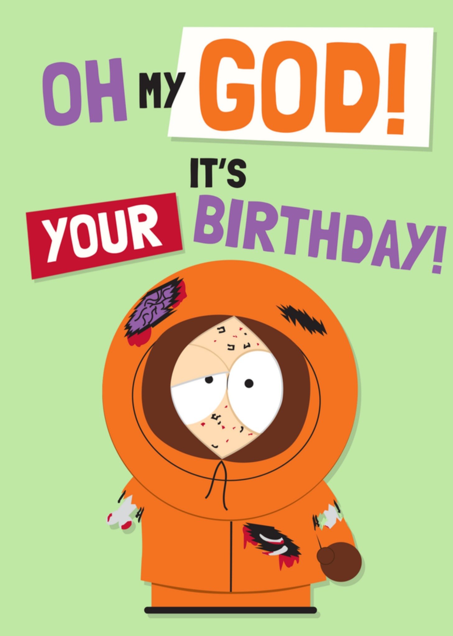 Greetz South Park Verjaardagskaart Oh my god Kenny McCormick Standard Card