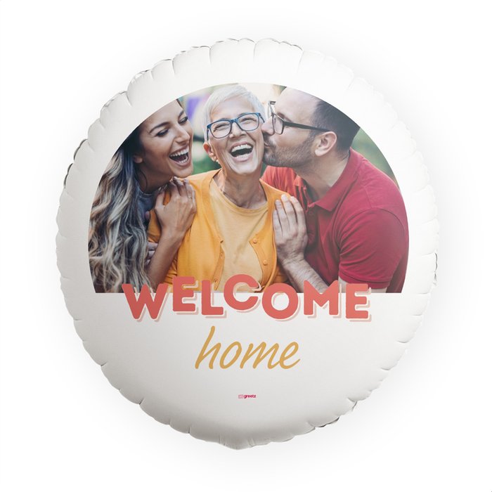 Ballon | Welcome home | met eigen foto