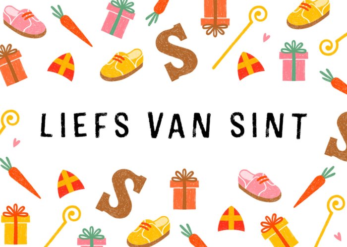 Marieke Witke | Sinterklaaskaart | liefs van sint