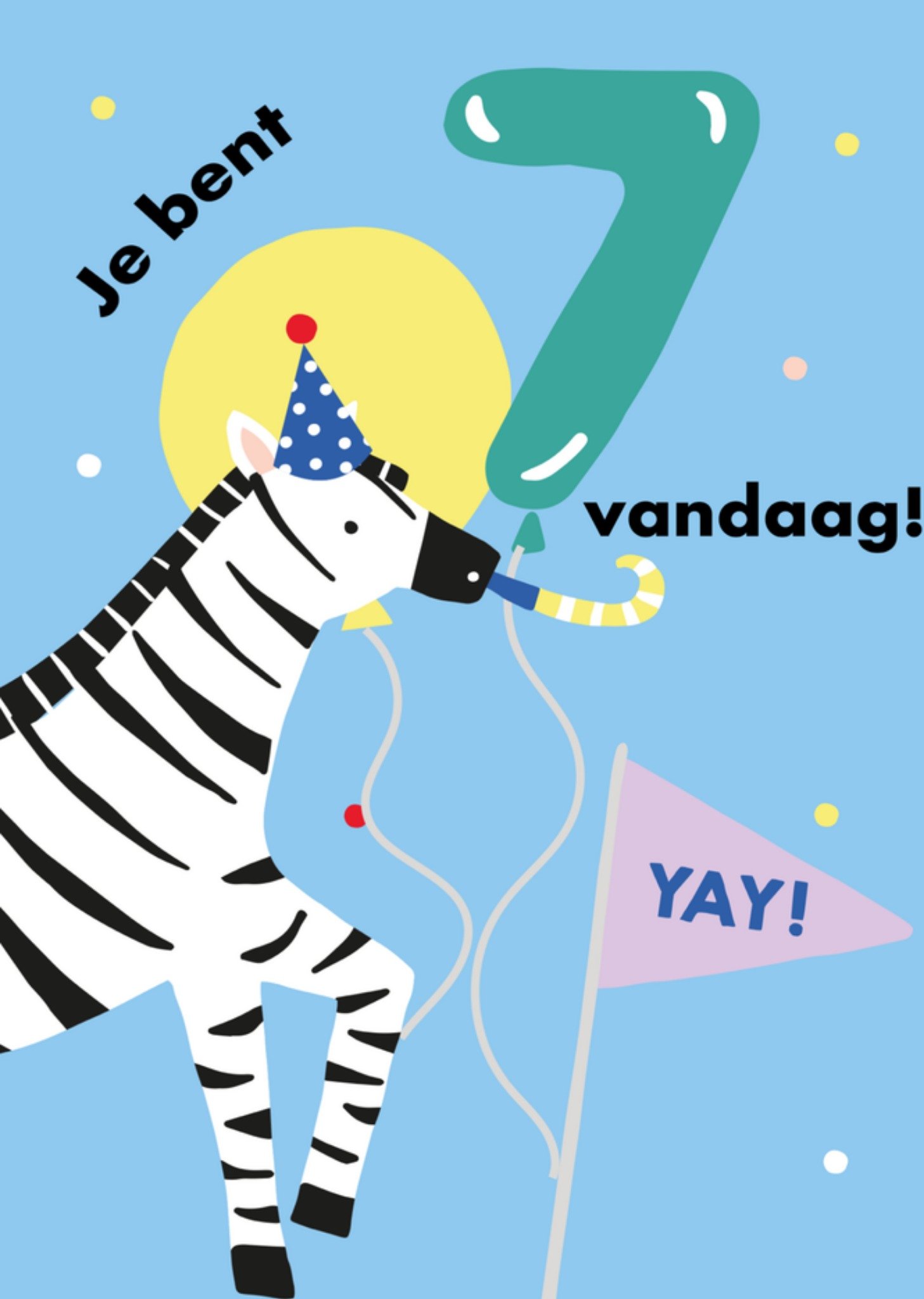 Verjaardagskaart zebra Kaart Greetz
