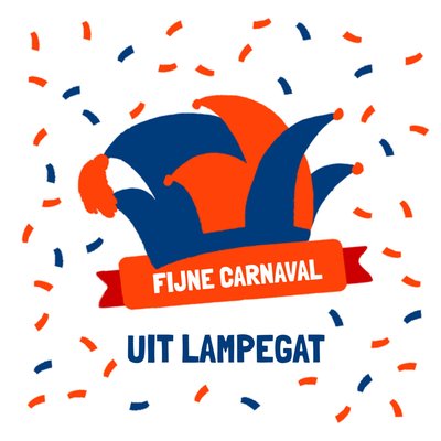 Uit Lampegat Geïllustreerde Narrenkap Carnaval Kaart