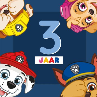 Paw Patrol | Verjaardagskaart | Aanpasbare leeftijd