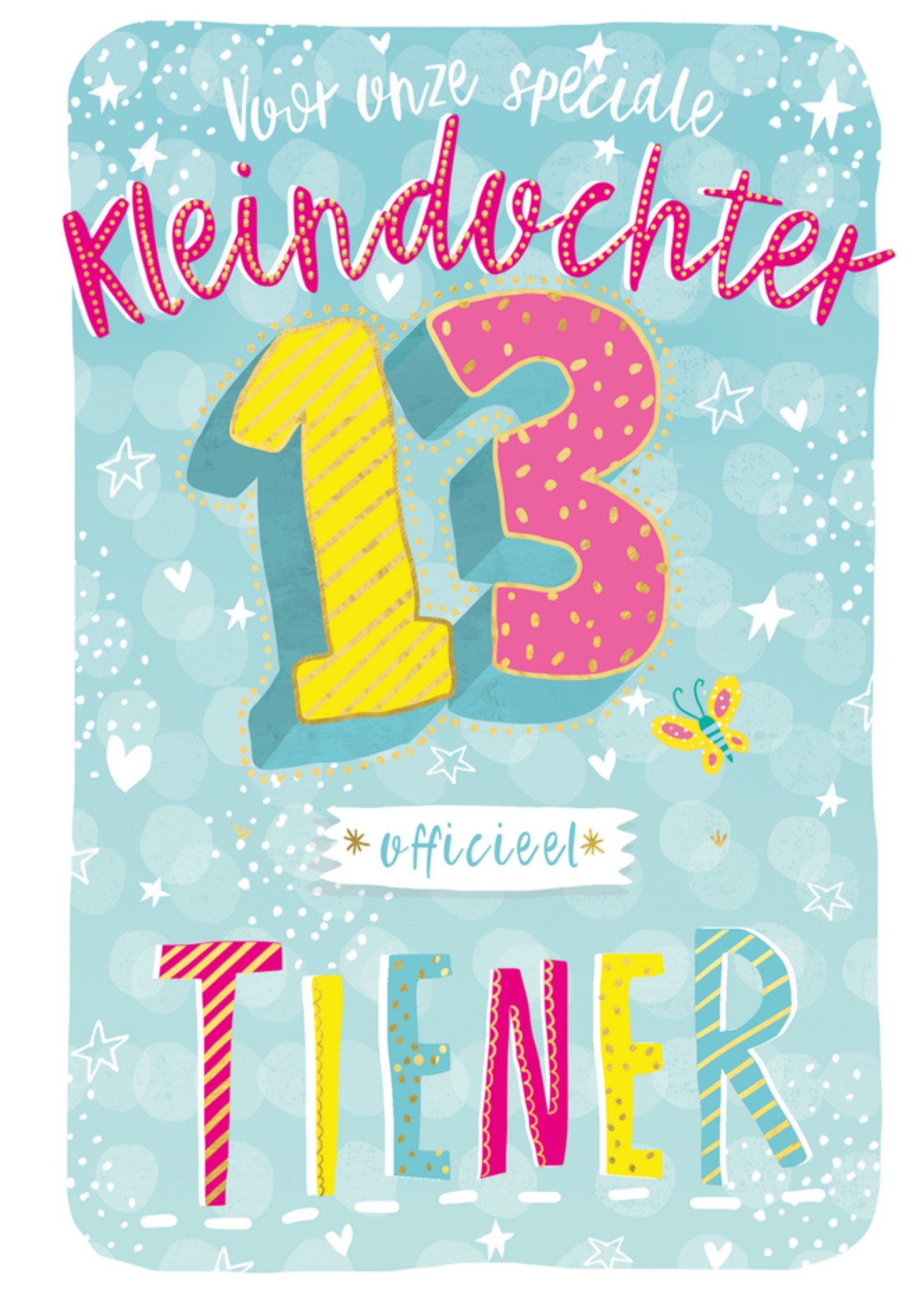 Abacus Verjaardagskaart kleindochter 13 Kaart Abacus Cards