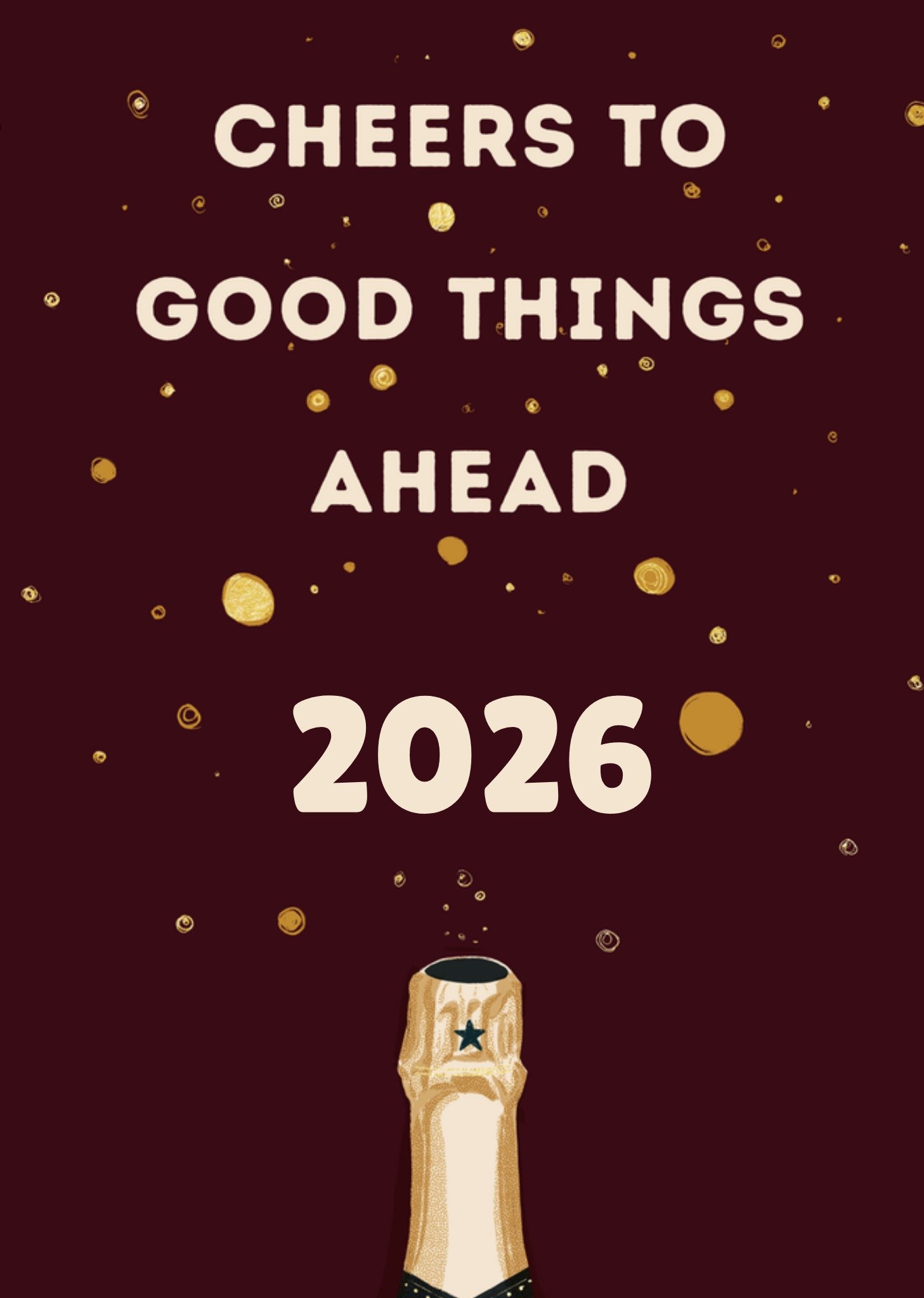 Greetz Nieuwjaarkaart jaartal cheers Standard Card