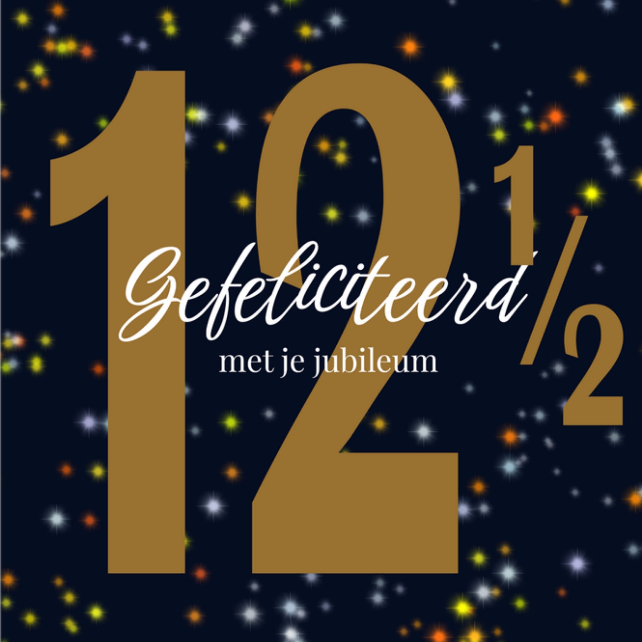 Greetz Werk jubileum kaart 12 Vierkant