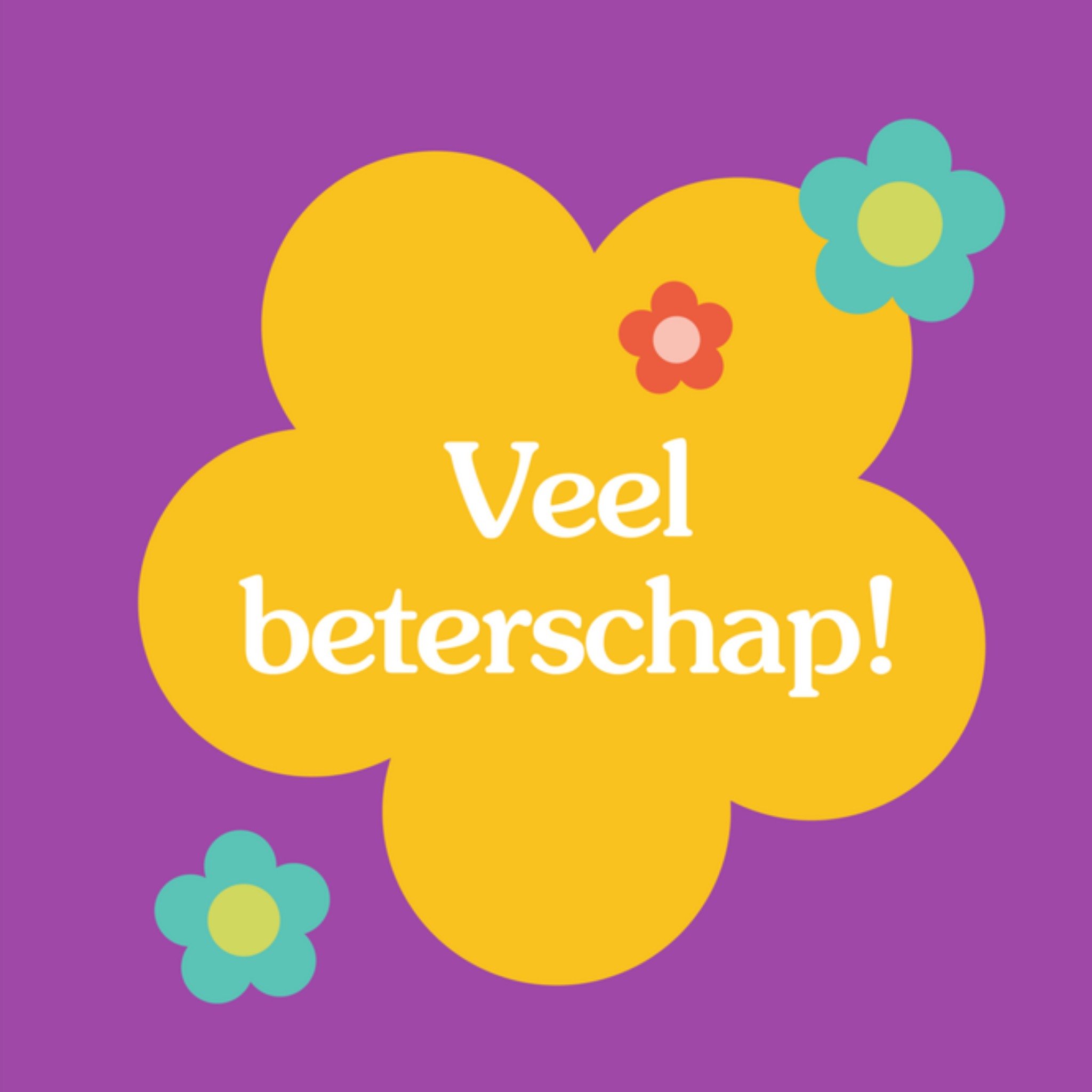 Greetz Beterschapskaart bloemen Vierkant