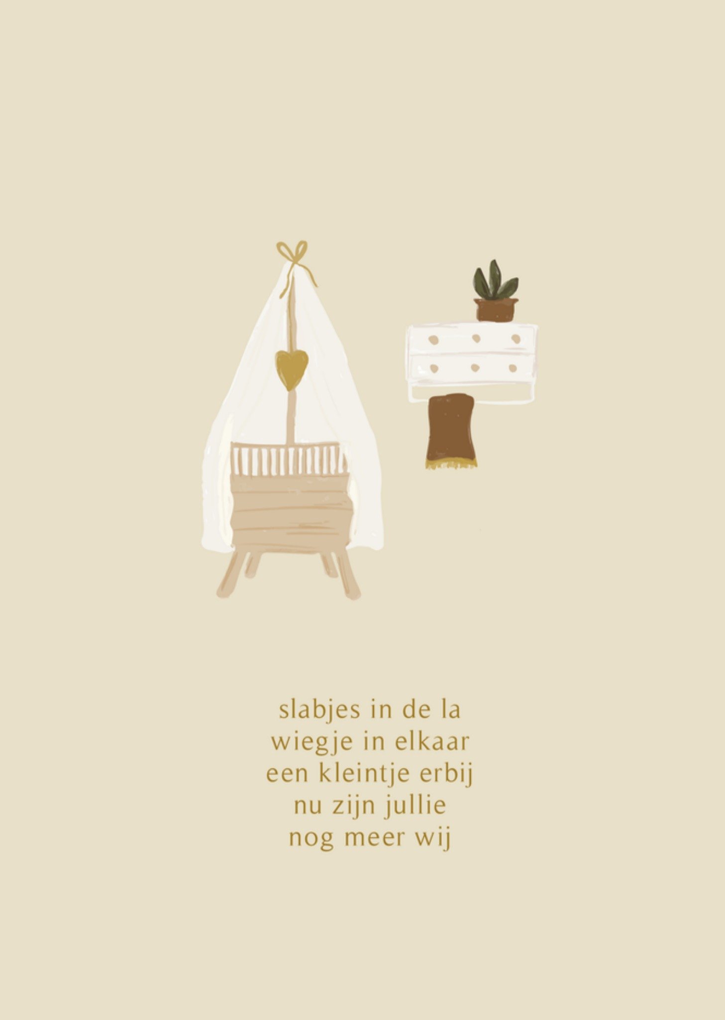Geboortekaart Kinderbed Kaart Dagelijksebroodkruimels