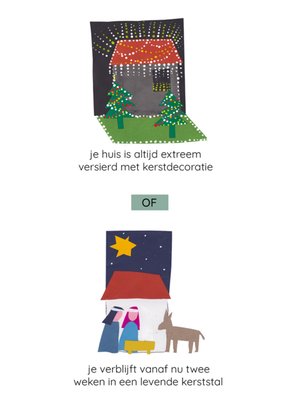 Dilemma op Dinsdag | Kerstkaart | Levende kerststal