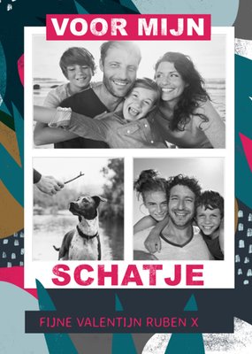 Voor Mijn Schatje Collage Foto Upload Valentijn Kaart