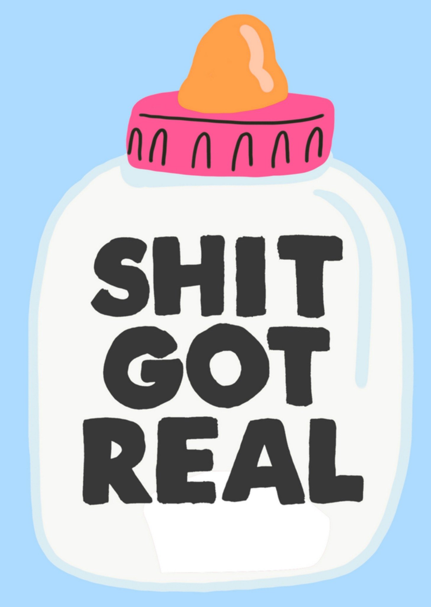 Charly Clements Geboortekaart illustratie Kaart Jolly Awesome