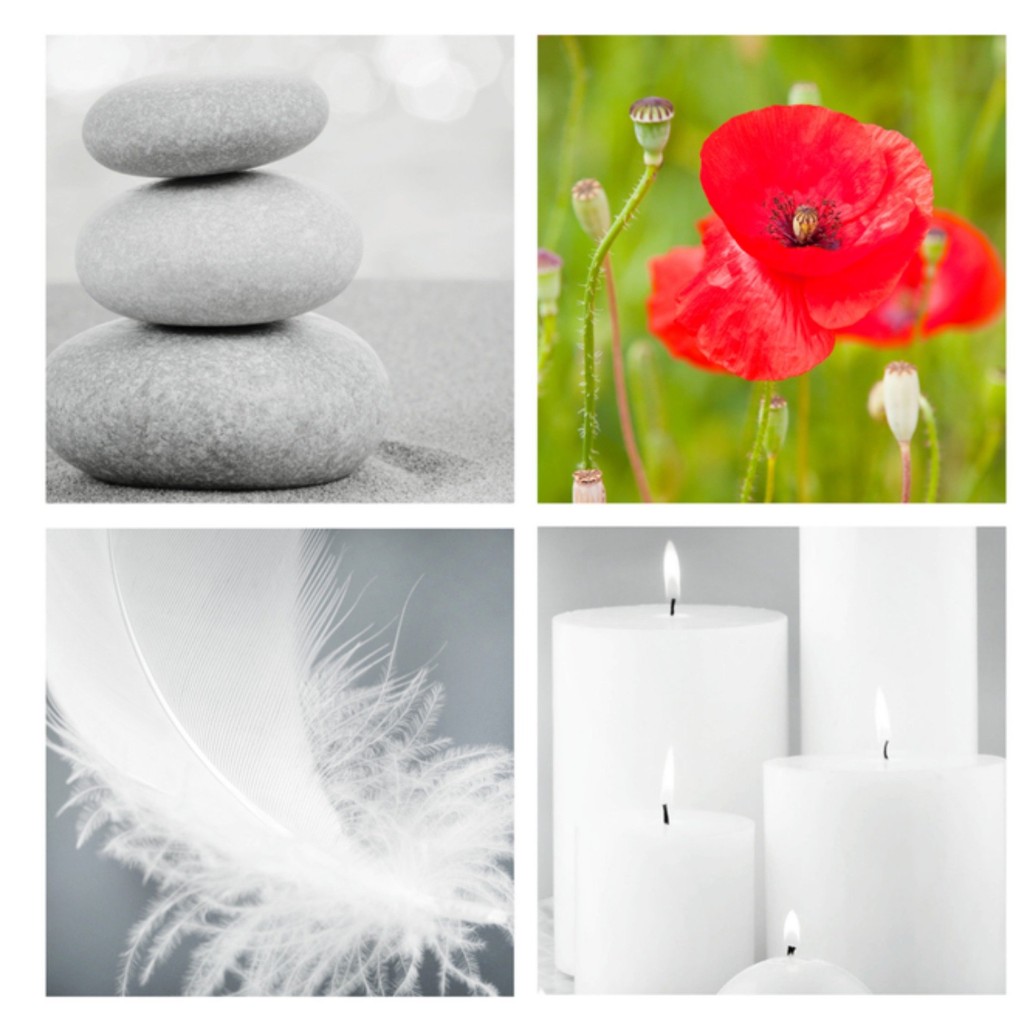 Greetz Condoleancekaart Vier neutrale foto