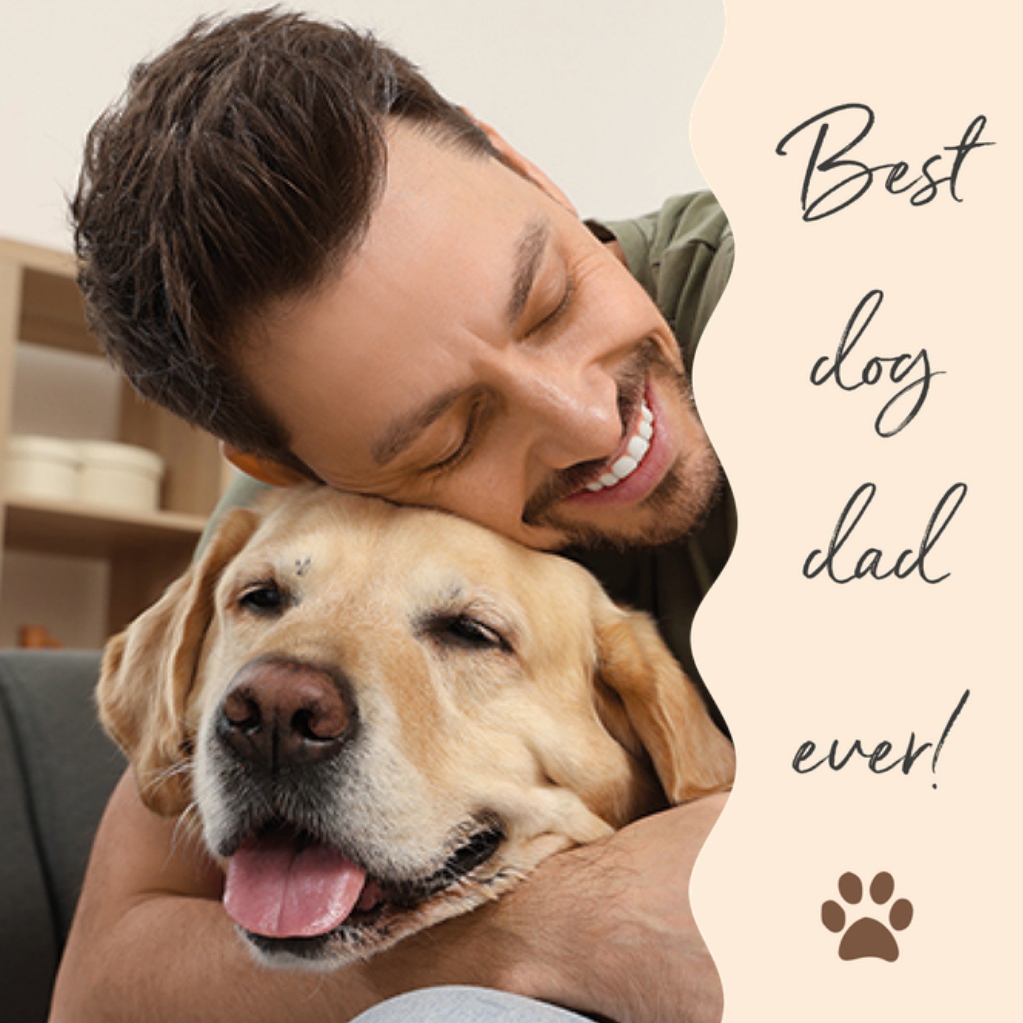 Vaderdagkaart Dierenvader Met fotos Vierkante Kaart Tsjip